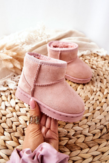 Bottes d'hiver chaudes pour enfants de couleur rose Gooby