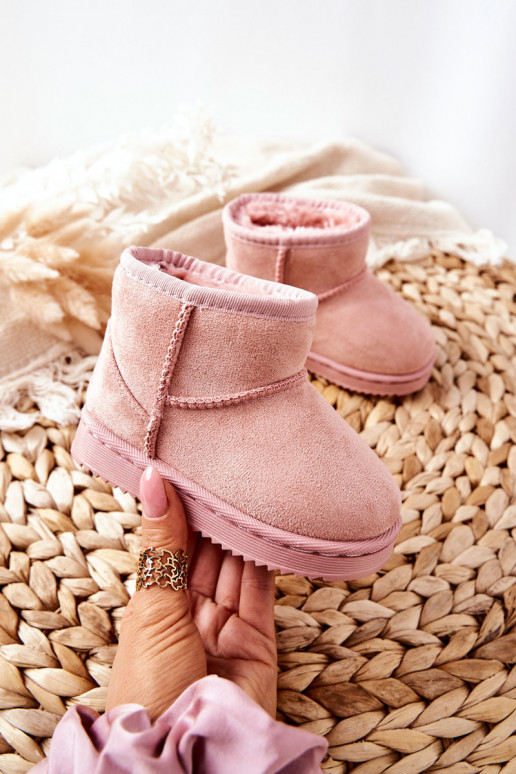 Bottes d'hiver chaudes pour enfants de couleur rose Gooby