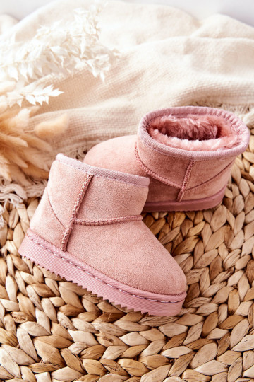 Bottes d'hiver chaudes pour enfants de couleur rose Gooby 2