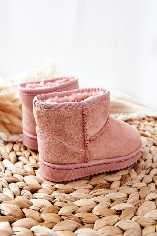 Bottes d'hiver chaudes pour enfants de couleur rose Gooby