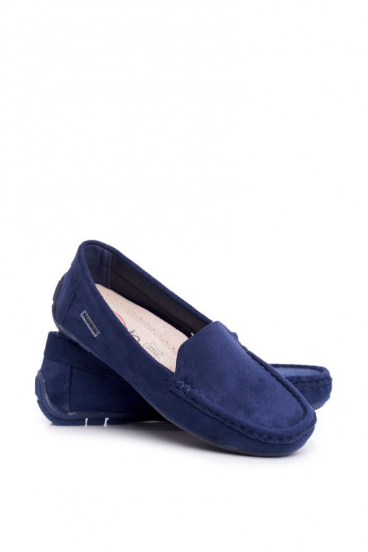 mocassins pour femmes en daim bleu foncé Morreno mocassins pour femmes en daim bleu foncé Morreno