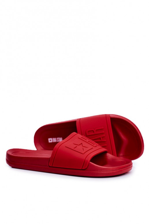 Chaussons pour hommes Big Star Rubber couleur rouge DD174689