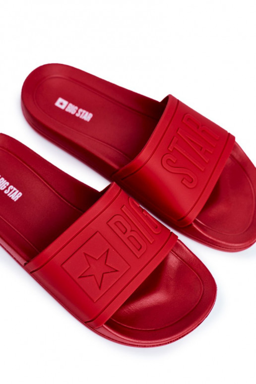 Chaussons pour hommes Big Star Rubber couleur rouge DD174689