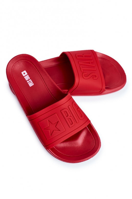 Chaussons pour hommes Big Star Rubber couleur rouge DD174689