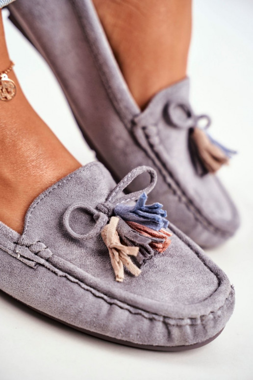 Mocassins en daim gris Donna Mia Mocassins en daim gris Donna Mia