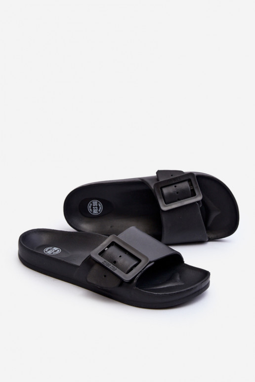 Chaussons pour femmes Big Star avec boucles couleur noir FF274A389