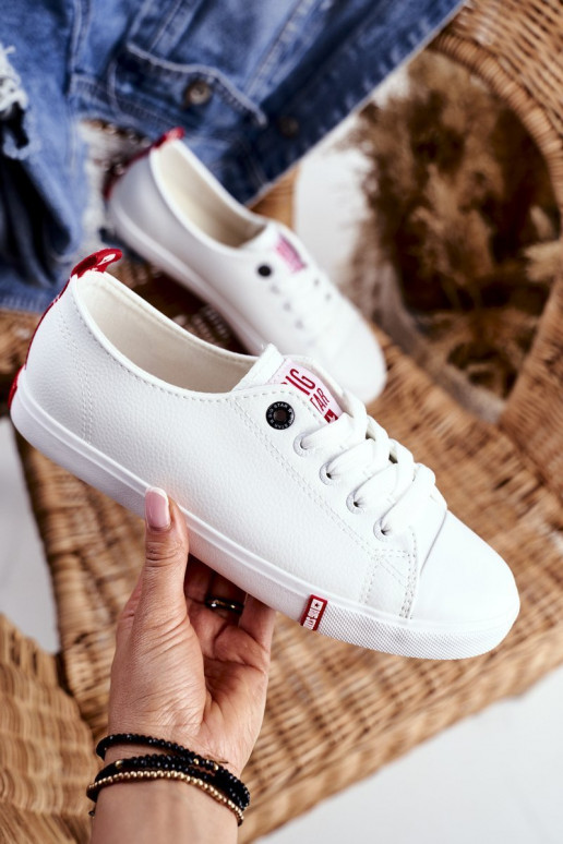 Chaussures de loisirs pour femmes Big Star GG274005 Couleur blanc-rouge