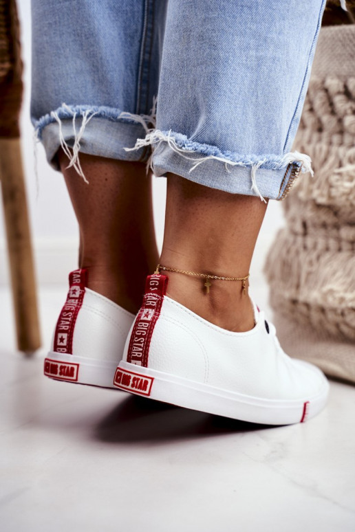 Chaussures de loisirs pour femmes Big Star GG274005 Couleur blanc-rouge