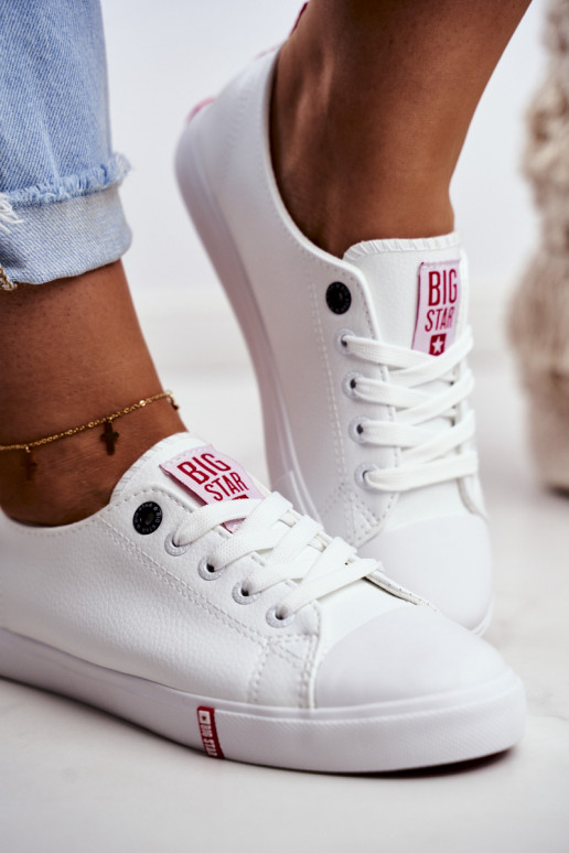 Chaussures de loisirs pour femmes Big Star GG274005 Couleur blanc-rouge