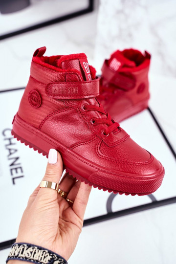 Chaussures de style sport chauffées pour enfants Big Star GG374042 couleur rouge