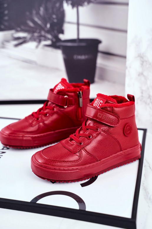 Chaussures de style sport chauffées pour enfants Big Star GG374042 couleur rouge Chaussures de style sport chauffées pour enfants Big Star GG374042 couleur rouge