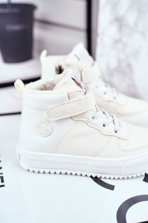 Chaussures de style sport chauffées pour enfants Big Star GG374041 couleur blanche
