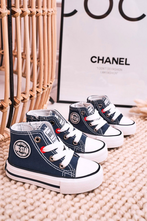 Chaussures de loisirs pour enfants à semelles zippées BIG STAR HH374189 bleu foncé Chaussures de loisirs pour enfants à semelles zippées BIG STAR HH374189 bleu foncé