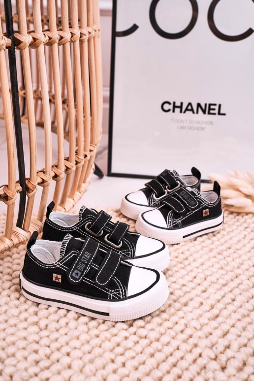 Chaussures de loisirs enfant avec attaches adhésives BIG STAR HH374200 couleur noir Chaussures de loisirs enfant avec attaches adhésives BIG STAR HH374200 couleur noir