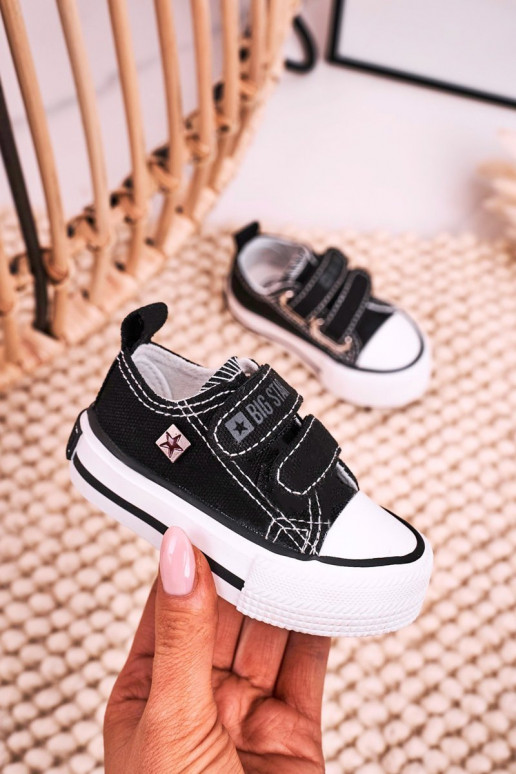 Chaussures de loisirs enfant avec attaches adhésives BIG STAR HH374200 couleur noir