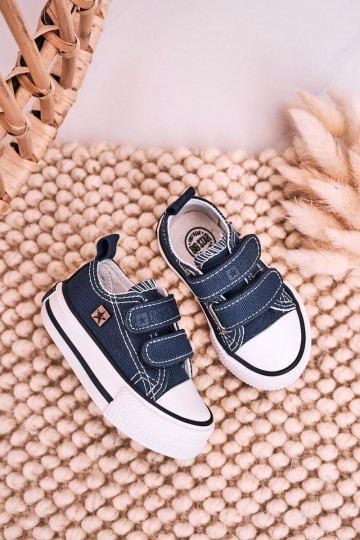 Chaussures de loisirs enfant à fermetures adhésives BIG STAR HH374201 bleu foncé 2