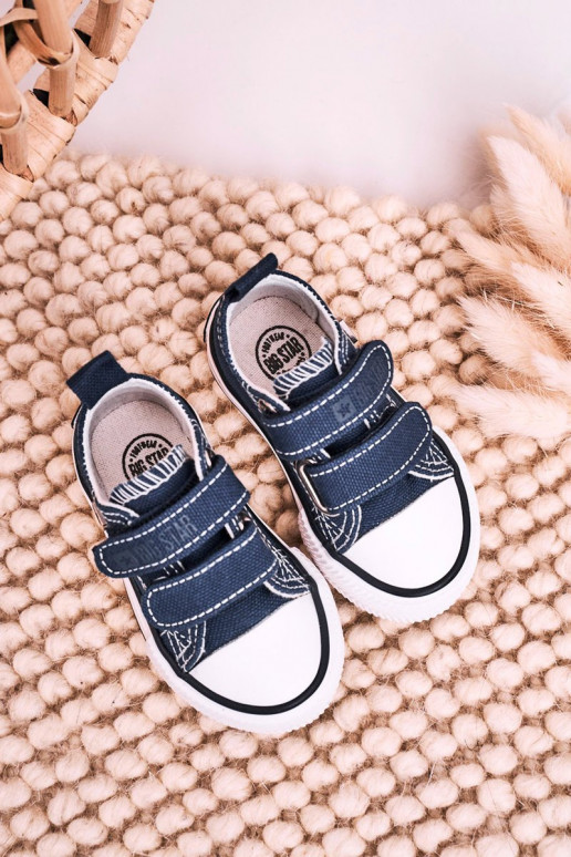 Chaussures de loisirs enfant à fermetures adhésives BIG STAR HH374201 bleu foncé