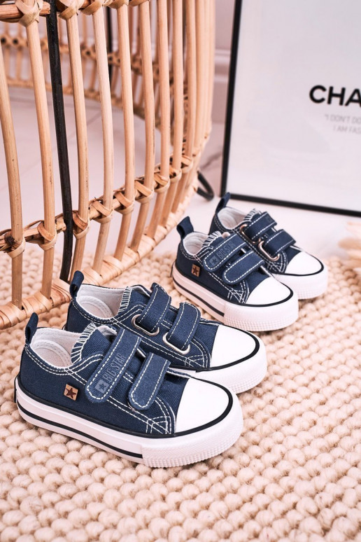Chaussures de loisirs enfant à fermetures adhésives BIG STAR HH374201 bleu foncé