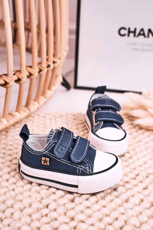 Chaussures de loisirs enfant à fermetures adhésives BIG STAR HH374201 bleu foncé