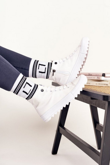 chaussures de loisirs à semelles à semelles larges BIG STAR FF274241 couleur blanche