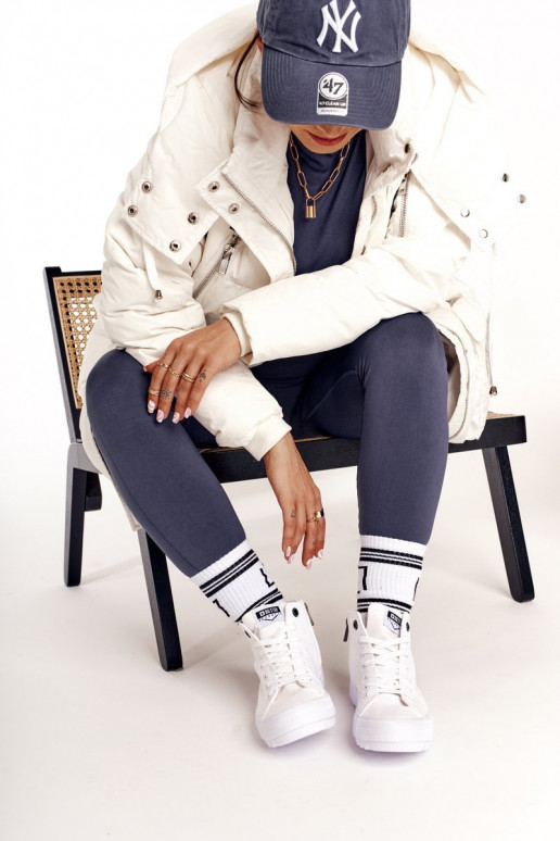 chaussures de loisirs à semelles à semelles larges BIG STAR FF274241 couleur blanche chaussures de loisirs à semelles à semelles larges BIG STAR FF274241 couleur blanche