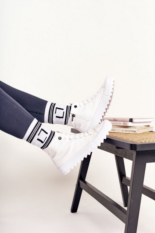 chaussures de loisirs à semelles à semelles larges BIG STAR FF274241 couleur blanche chaussures de loisirs à semelles à semelles larges BIG STAR FF274241 couleur blanche