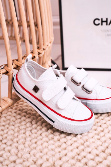 Chaussures de loisirs enfant avec attaches adhésives BIG STAR HH374199 coloris blanc