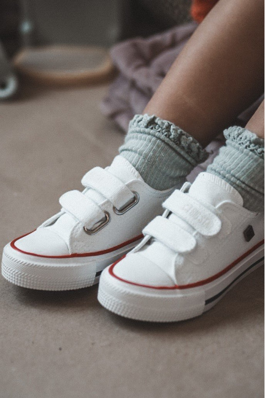 Chaussures de loisirs enfant avec attaches adhésives BIG STAR HH374199 coloris blanc Chaussures de loisirs enfant avec attaches adhésives BIG STAR HH374199 coloris blanc