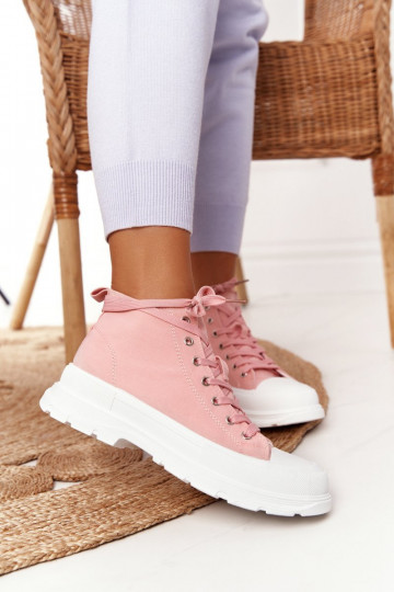 chaussures casual Trissy roses à semelles larges 2