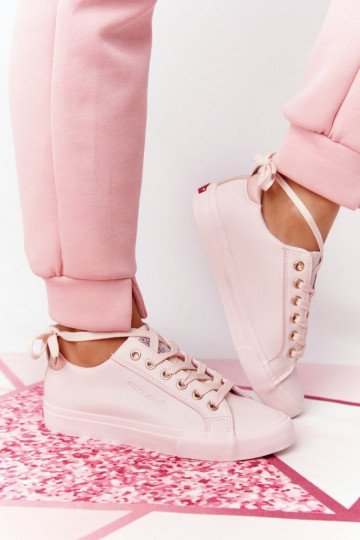Baskets en cuir naturel CROSS JEANS HH2R4004C couleur rose