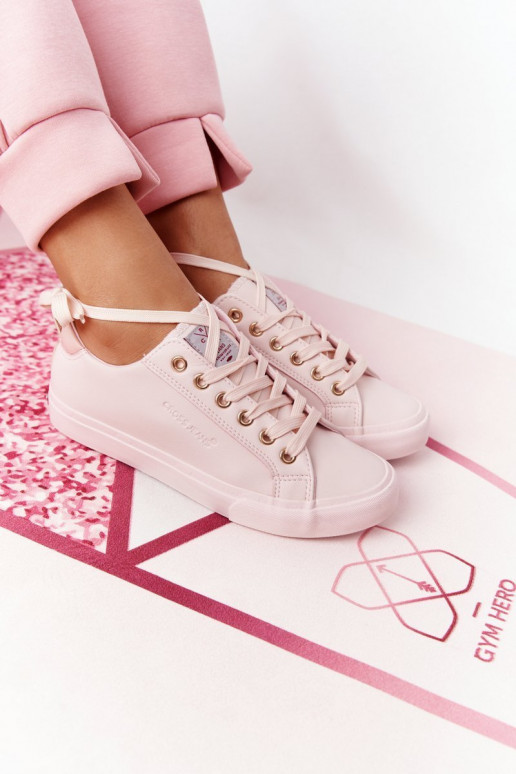 Baskets en cuir naturel CROSS JEANS HH2R4004C couleur rose Baskets en cuir naturel CROSS JEANS HH2R4004C couleur rose