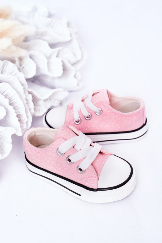 Chaussures décontractées pour enfants à paillettes de couleur rose Bling-Bling Chaussures décontractées pour enfants à paillettes de couleur rose Bling-Bling