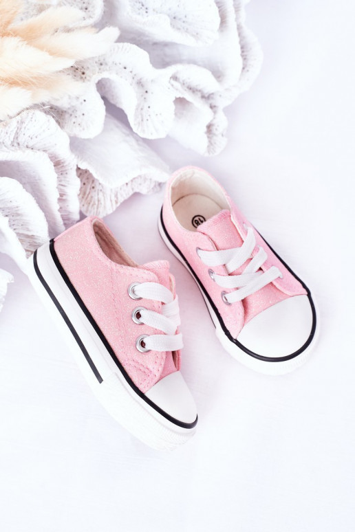Chaussures décontractées pour enfants à paillettes de couleur rose Bling-Bling Chaussures décontractées pour enfants à paillettes de couleur rose Bling-Bling