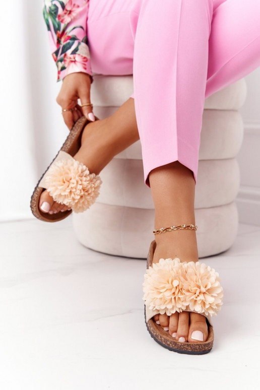 Chaussons beiges Flowerbomb Chaussons beiges Flowerbomb
