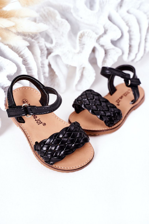Sandales pour enfants de couleur noire Bailly