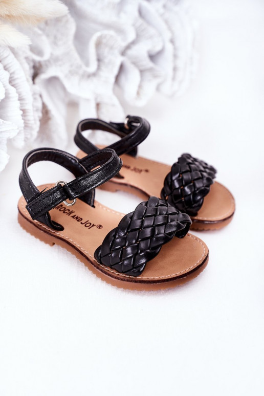 Sandales pour enfants de couleur noire Bailly