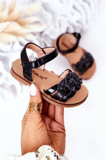 Sandales pour enfants avec imprimé serpent de couleur noire Baxlee 2
