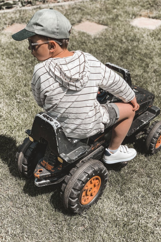Baskets enfant à fermetures adhésives Couleur blanc-noir California
