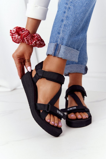 Chaussons légers Sandales à plateforme Big Star FF274A349 couleur noir