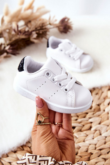 Baskets Enfant Couleur Blanc-noir Brillant