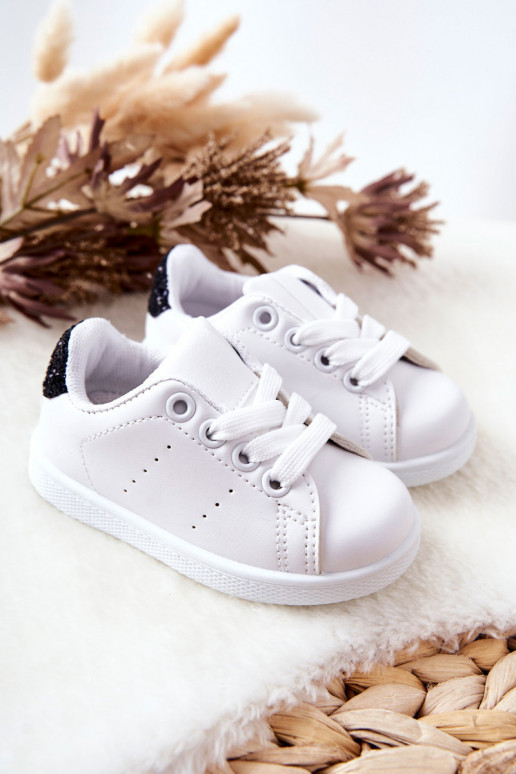 Baskets Enfant Couleur Blanc-noir Brillant