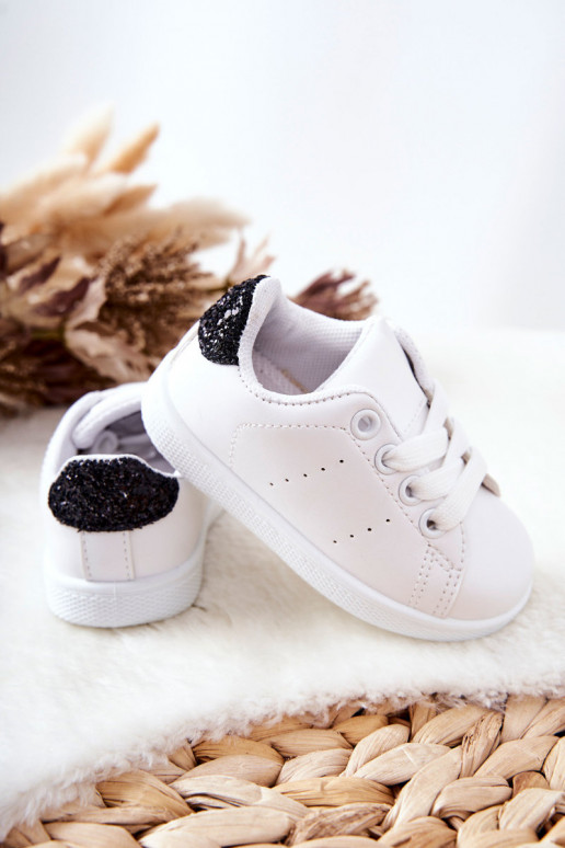 Baskets Enfant Couleur Blanc-noir Brillant