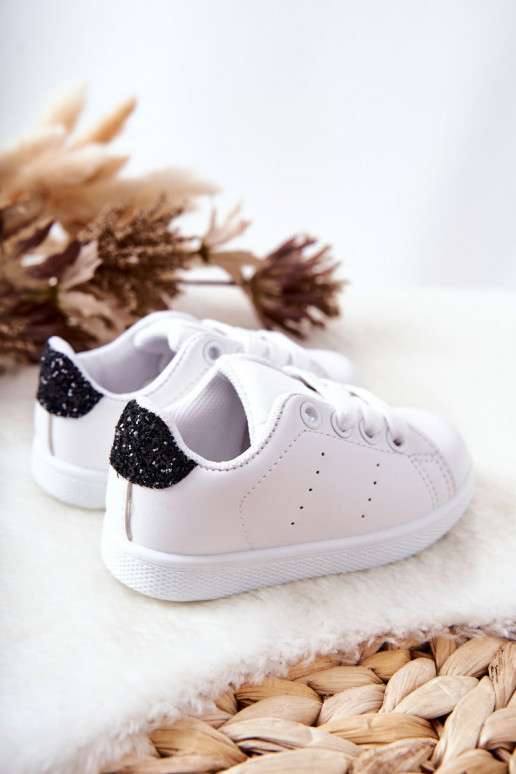 Baskets Enfant Couleur Blanc-noir Brillant