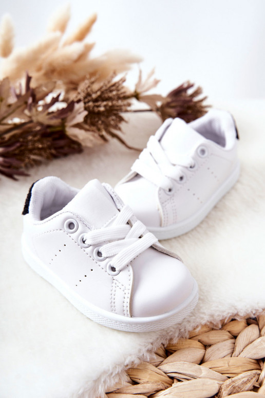 Baskets Enfant Couleur Blanc-noir Brillant