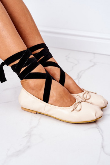 ballerines à rubans Lu Boo Nude