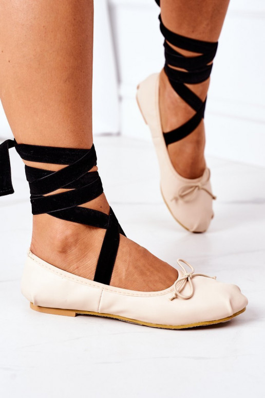 ballerines à rubans Lu Boo Nude