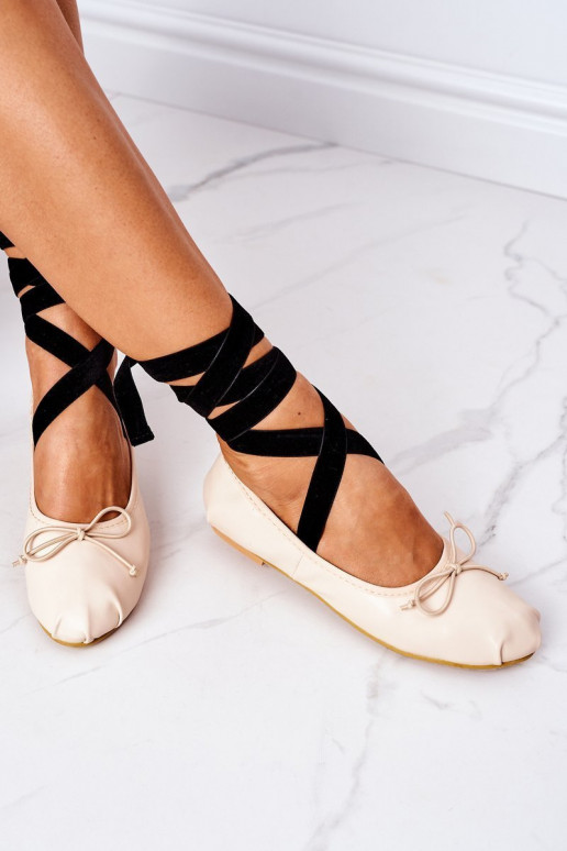ballerines à rubans Lu Boo Nude