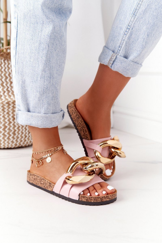 Chaussons avec chaînes de couleur rose Last Dance Chaussons avec chaînes de couleur rose Last Dance