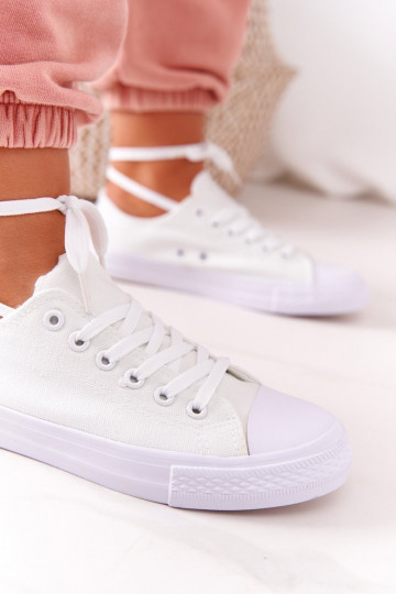 Chaussures décontractées modèle classique de couleur blanche