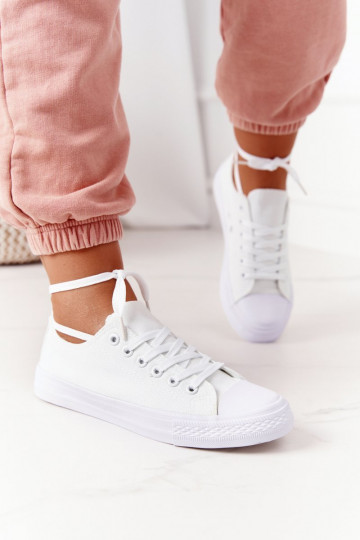 Chaussures décontractées modèle classique de couleur blanche 2